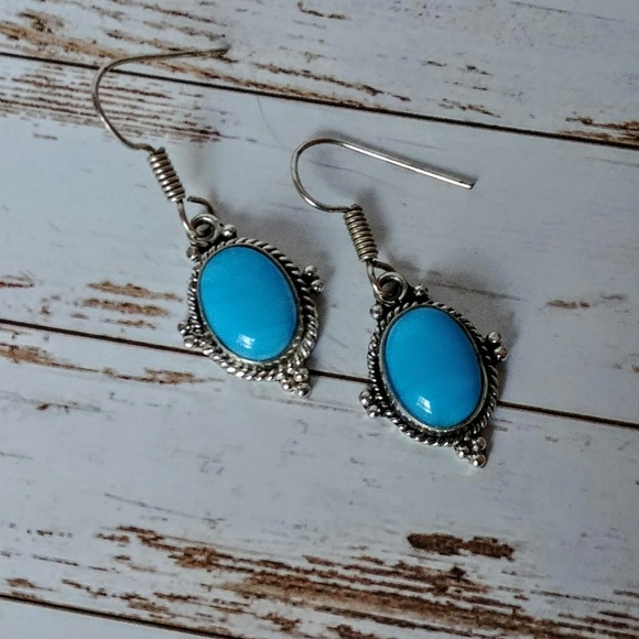 The Girl With Kaleidoscope Eyes Jewelry - Blue Onyx Artisan Earrings